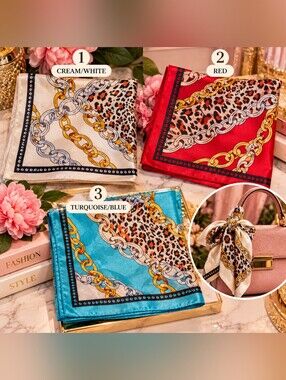👜 Leopard & Chain Purse Scarf — Choose Your Favorite Color